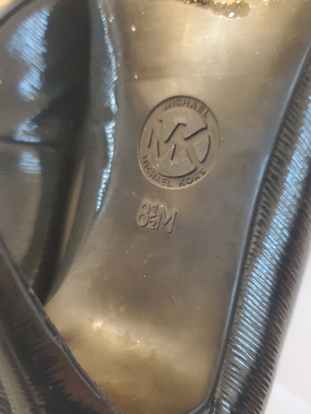 MICHAEL Michael Kors Dark Navy Pointed-Toe Patent Leather Pumps Heels Sz 8.5 - Picture 8 of 10